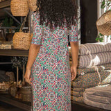 Ideal midi jersey dress - Blue folklore
