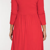 Ideal short jersey dress - True Red