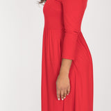 Ideal short jersey dress - True Red