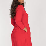 Ideal short jersey dress - True Red