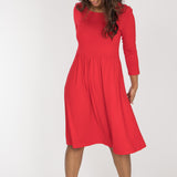 Ideal short jersey dress - True Red