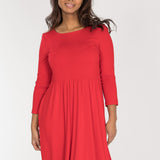 Ideal short jersey dress - True Red