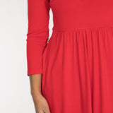 Ideal short jersey dress - True Red