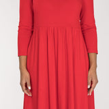 Ideal short jersey dress - True Red