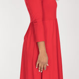 Ideal short jersey dress - True Red