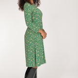 Ideal short jersey dress - Green