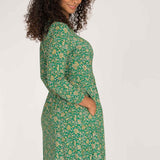 Ideal short jersey dress - Green
