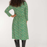 Ideal short jersey dress - Green