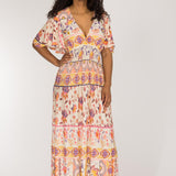 My smocked maxi jersey dress