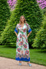 Nina bell sleeve long jersey dress - Blue