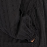 Cotton lace midi dress - Black