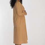 Cotton lace midi dress - Sand