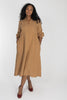 Cotton lace midi dress - Sand