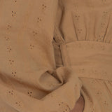 Shirt cotton lace midi dress - Sand
