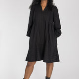 Cotton lace short dress - Black