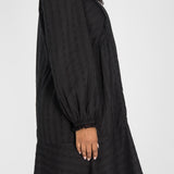 Cotton lace short dress - Black