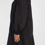 Cotton lace short dress - Black