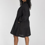 Cotton lace short dress - Black