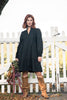 Cotton lace short dress - Black