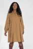 Cotton lace short dress - Sand
