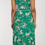 Picot pocket midi jersey dress - Green