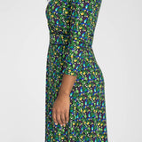 Picot pocket short jersey dress - Navy