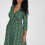Picot pocket short jersey dress - Navy