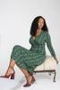 Picot pocket midi jersey dress - Navy