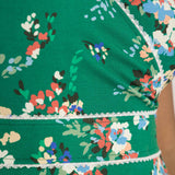 Picot pocket short jersey dress - Green