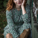 Pleated waist short jersey dress - Black