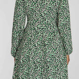 Pleated waist short jersey dress - Black