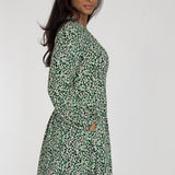 Pleated waist short jersey dress - Black