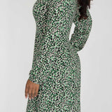 Pleated waist short jersey dress - Black