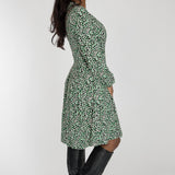 Pleated waist short jersey dress - Black