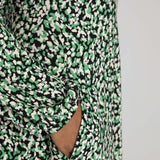 Pleated waist short jersey dress - Black