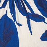 Pleated waist midi jersey dress - Blue