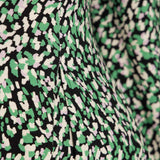 Pleated waist midi jersey dress - Black