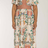 Pure boho midi jersey dress - Beige