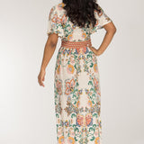 Pure boho midi jersey dress - Beige