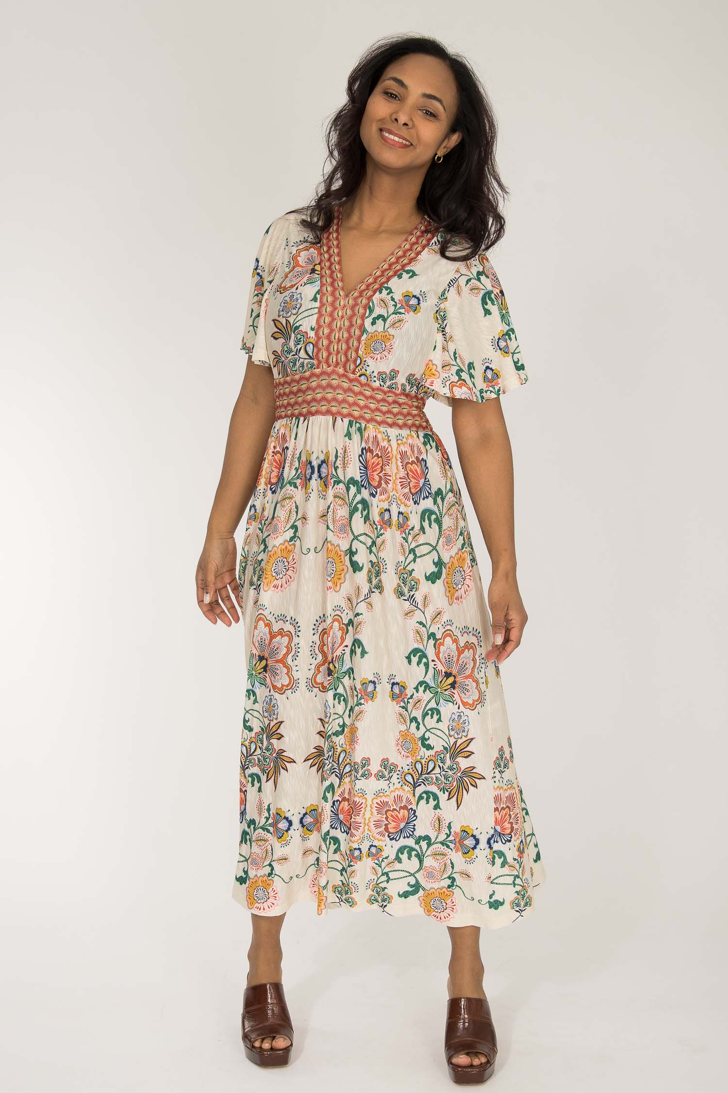 boho jersey dress Womens Casual Maxi Dress Boho Summer Ankle-Length V-Neck Short Sleeve Polyester Jersey Dress from Dhgate Basic & Casual Dresses