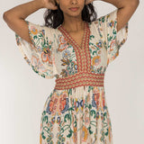 Pure boho midi jersey dress - Beige