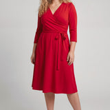 Ready to go short jersey dress - True Red