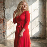 Ready to go midi jersey dress - True Red