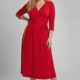 Ready to go midi jersey dress - True Red