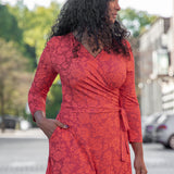 Ready to go midi jersey dress - Red