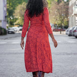 Ready to go midi jersey dress - Red
