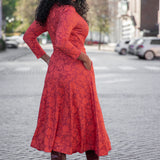 Ready to go midi jersey dress - Red