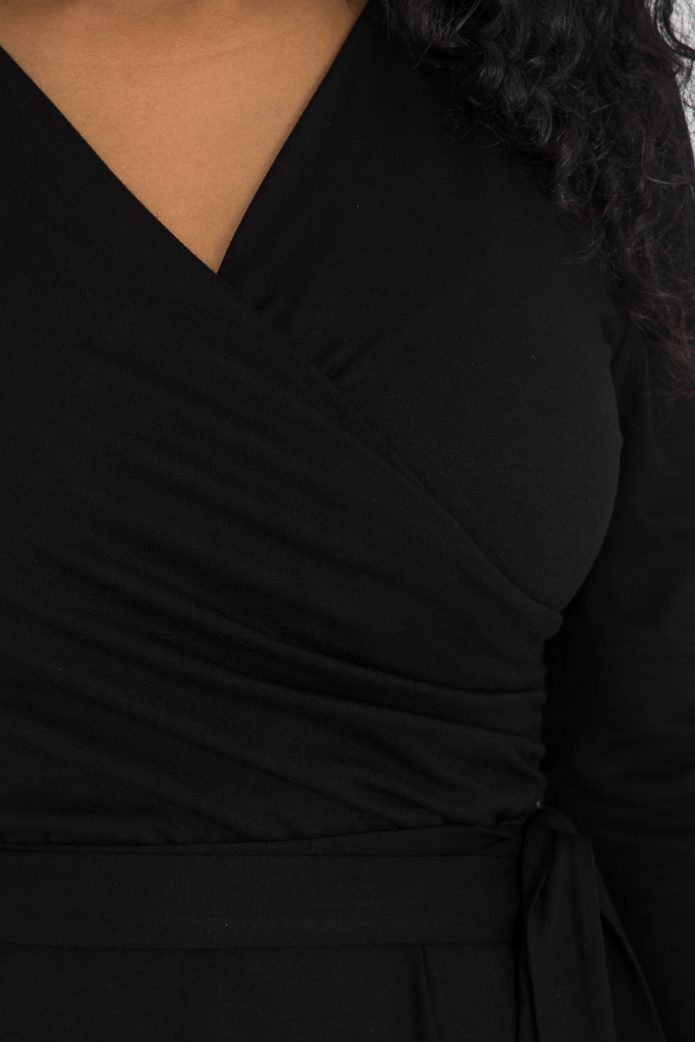 Ready to go short jersey dress - Black