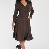 Ready to go short jersey dress - Chocolate Brown