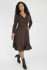 Ready to go short jersey dress - Chocolate Brown